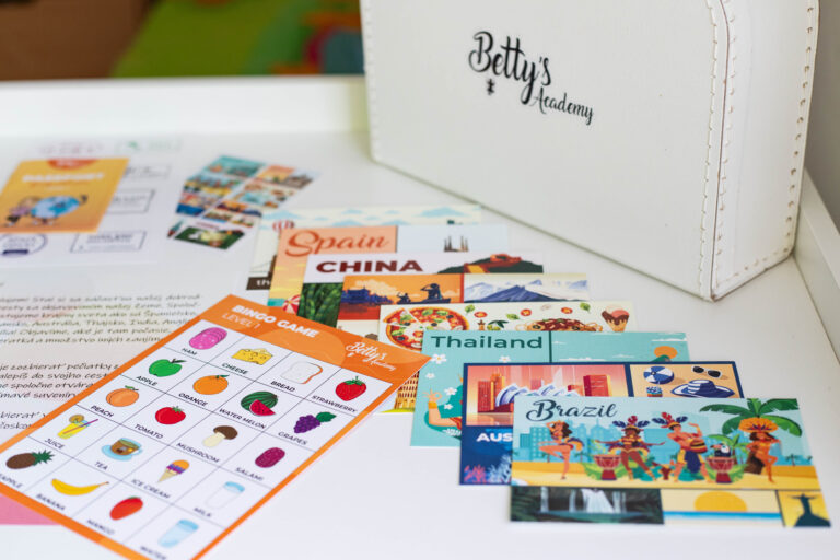 Výučbové materiály Betty’s Academy na online angličtinu pre deti